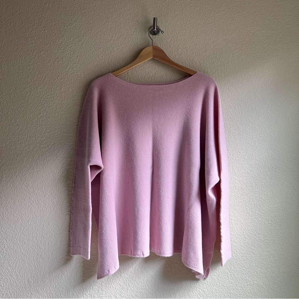 Gentle Herd Oversized 100% Cashmere Blush Pink Sweater, size L